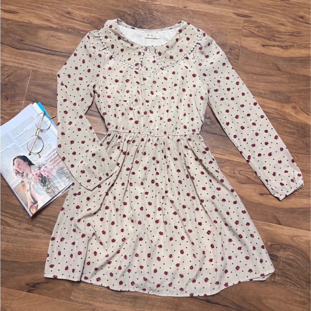 Vintage Style Collar Mini Dress